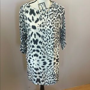 Zara Cheetah Print Silk  Dress